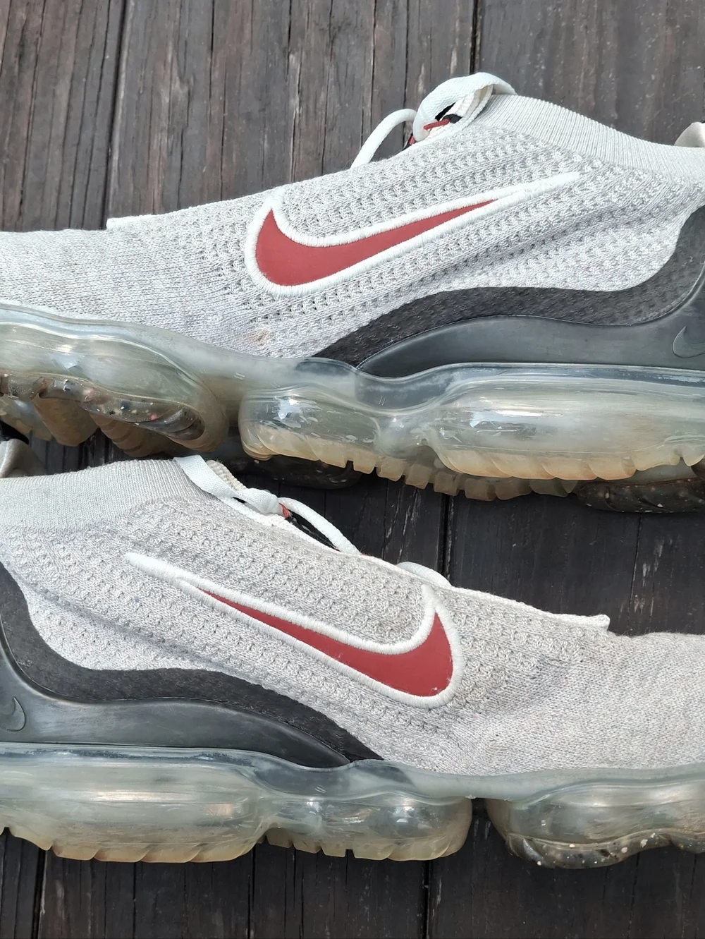 Nike Air Vapormax Flyknit Light Bone University Shoes Size 12 - Picture 5 of 12
